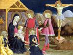 欧洲12-19世纪油画二_BONFIGLI, Benedetto - The Adoration of the Kings, and Christ on the Cross